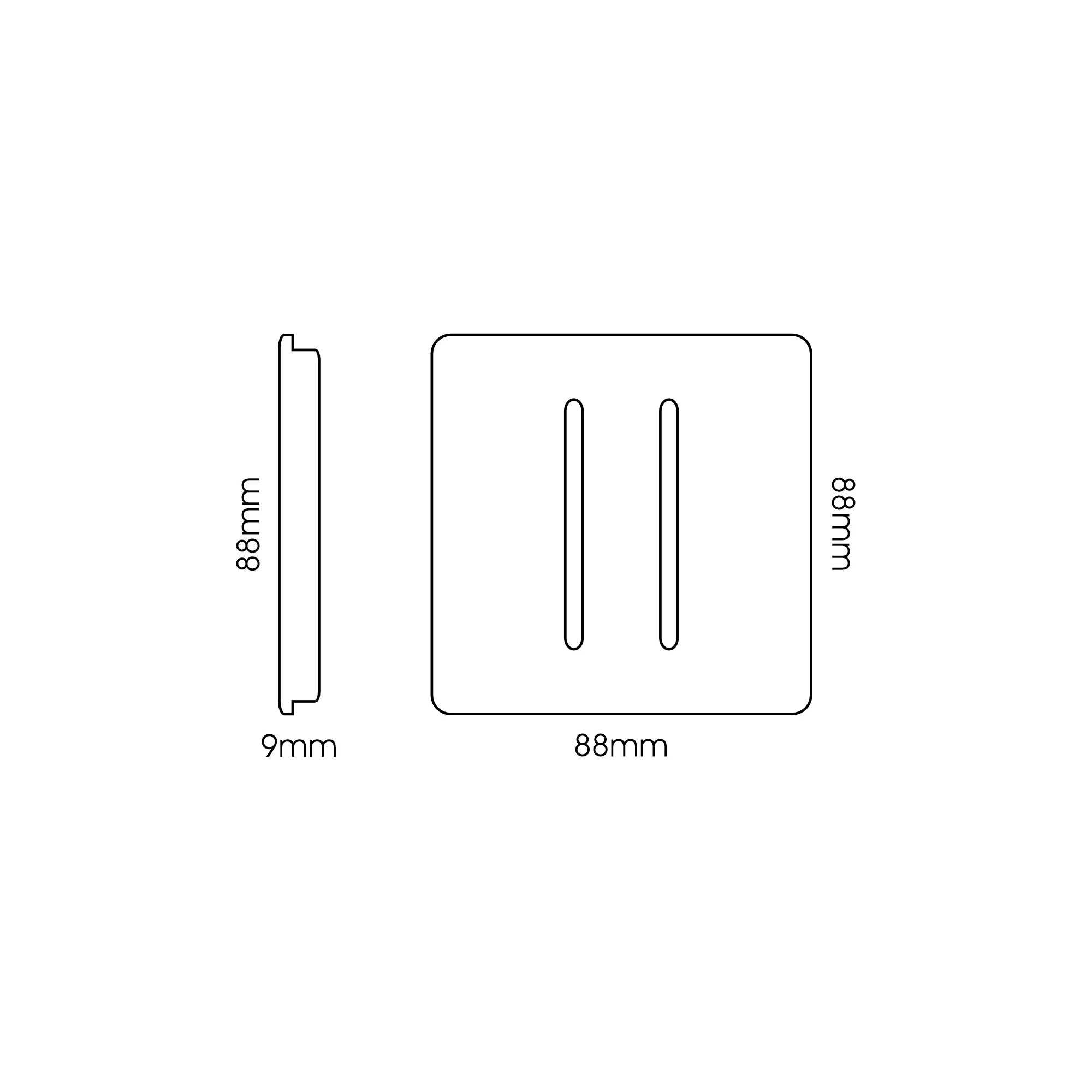 2 Gang Retractive Home Automation Rocker Switch 10AX Ocean Blue ART-SSR2OB  Trendi Ocean Blue